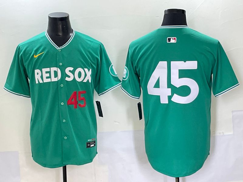 Men 2025 Boston Red Sox #45 No Name Dark Green Joint Name Nike MLB Jersey style 2->chicago white sox->MLB Jersey